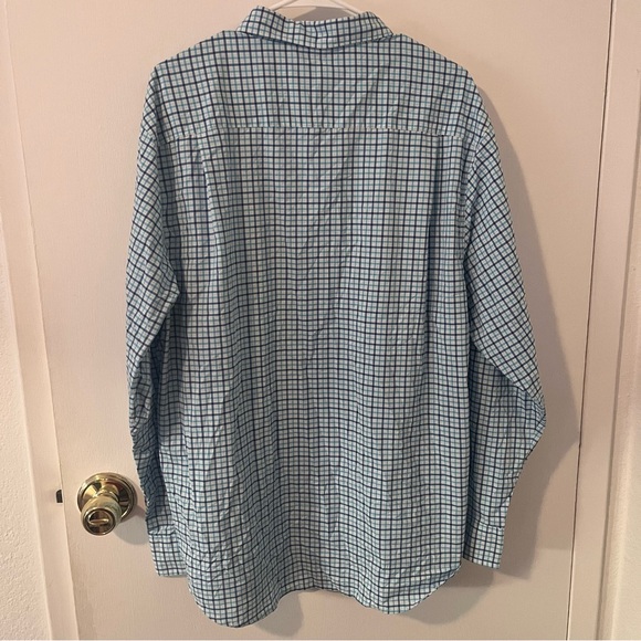 Tommy Bahama Siesta Key Button Down Checkered Long Sleeve Shirt Blue Vented XL - Picture 8 of 11